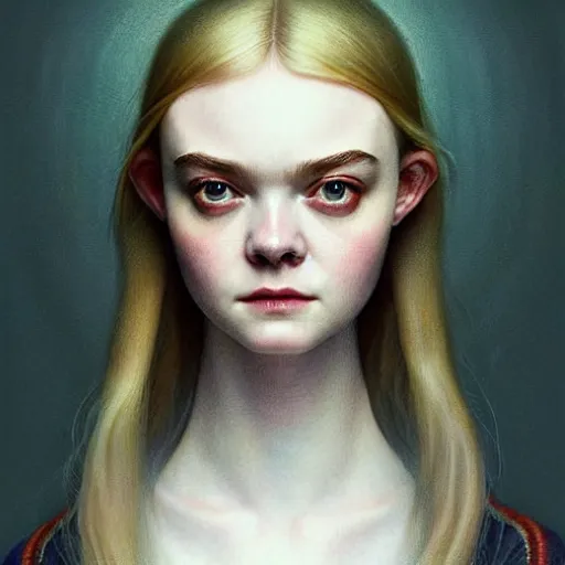 symmetry!! portrait of elle fanning in prey in the | Stable Diffusion ...