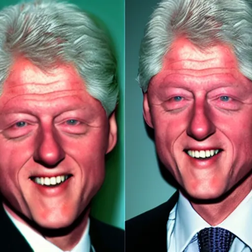 Prompt: Bill Clinton smiling, upper body picture, photorealistic