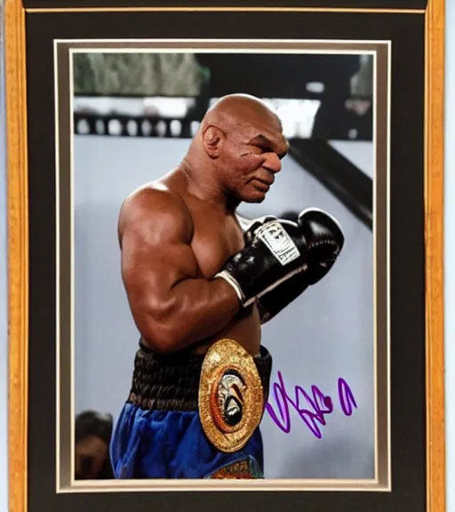 Image similar to autographed picture of mike tyson as heavy weight champion of the world