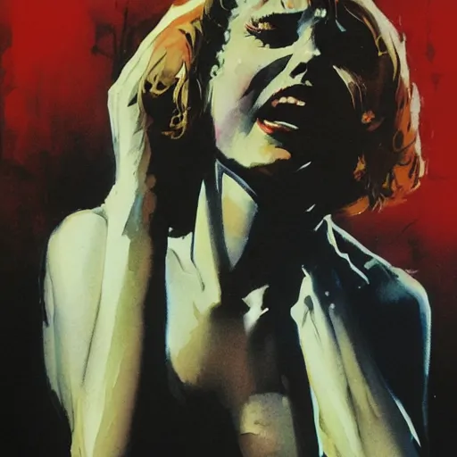 Prompt: photorealistic picture, by bob peak and alex ross, ju on horror movie poster, gouache and wash paints, fine details, fine intricate, fine facial proportionate, fine body proportionate, fine fix broken line, fine fix duplicate line, smooth focus, sharp details, bokeh, 4 k, fine 5 k details