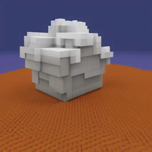 Image similar to a voxel render of a cloud