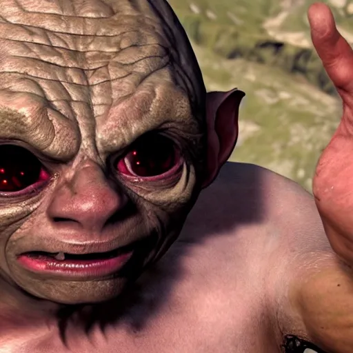 Image similar to Gollum, gta v loading screen style