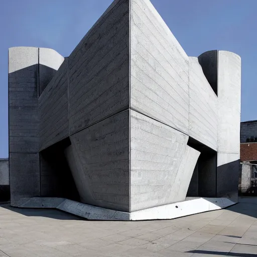 Image similar to cyborg style Brutalism