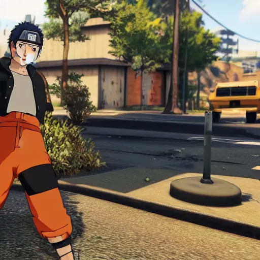 Prompt: Naruto in GTA 5