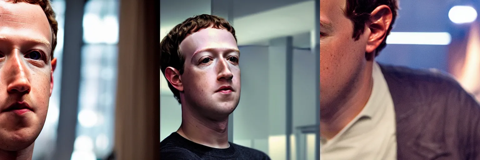 Prompt: close-up of Mark Zuckerberg as a detective in a movie directed by Christopher Nolan, movie still frame, promotional image, imax 70 mm footage