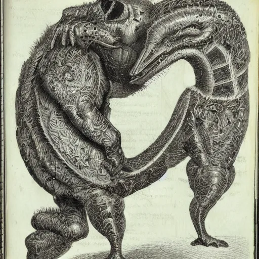 Image similar to bizarre bestiary of repressed unconscious emotional chimera and creatures