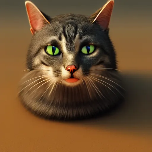 Prompt: 'impressive modern 3d render of a realistic cat, trending on artstation, with drop shadow, Unreal Engine, RTX, Octane, 4K'