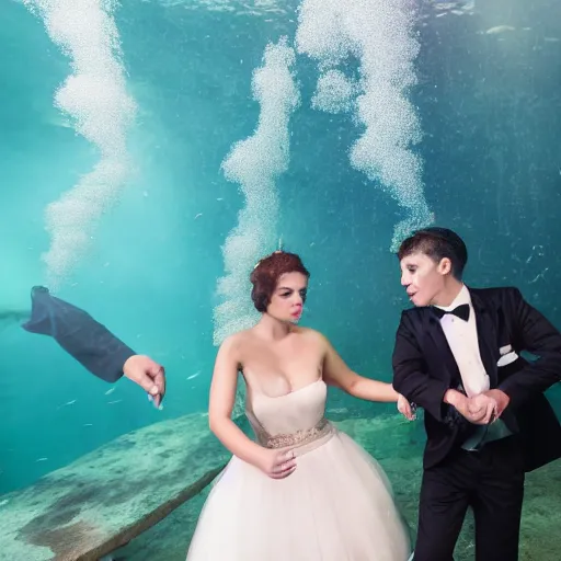 Image similar to underwater smoke formal party studio photo