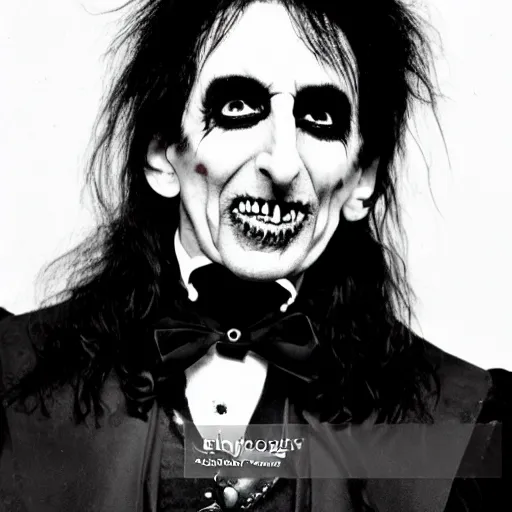 Image similar to Alice cooper in the role of Dracula