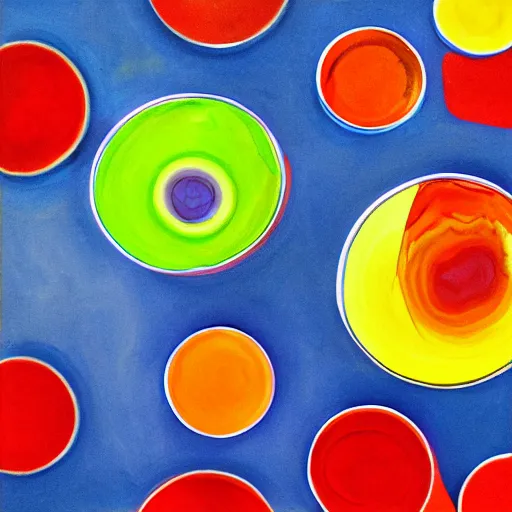 Image similar to primary colors, primordial soup