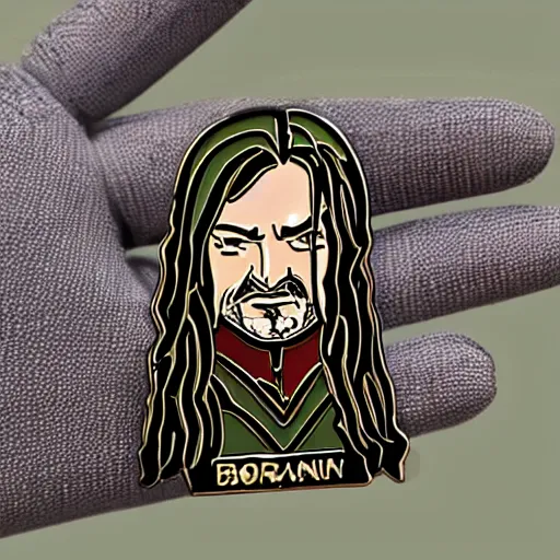 Image similar to boromir enamel pin