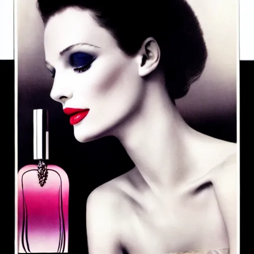 Prompt: fragrance advertising campaign by richard avedon