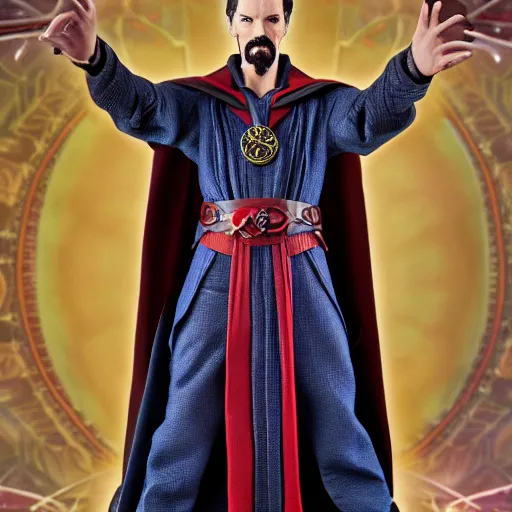 Image similar to a wax statue of doctor strange, realistic, detailed, smooth,