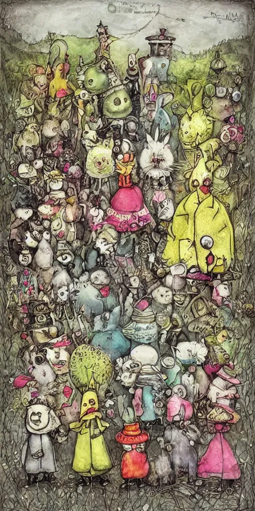 Image similar to a vintage easter parade by alexander jansson