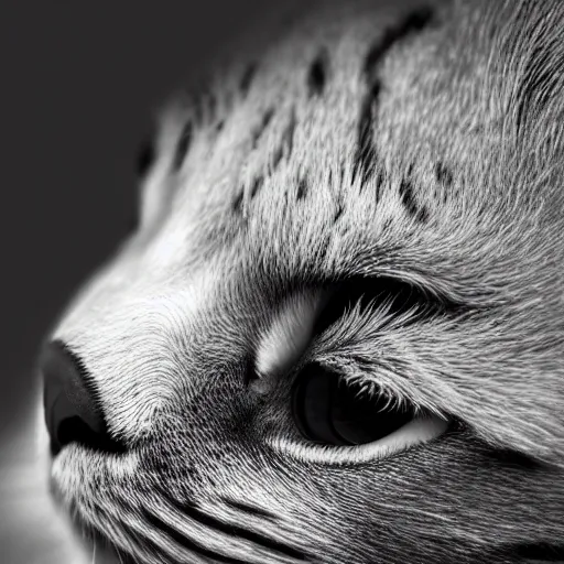 Image similar to portrait of a cute cat, art by elke vogelsang, 8 k ultra realistic, trending on artstation, 4 k, hyperrealistic, focused, extreme details, unreal engine 5, cinematic, masterpiece