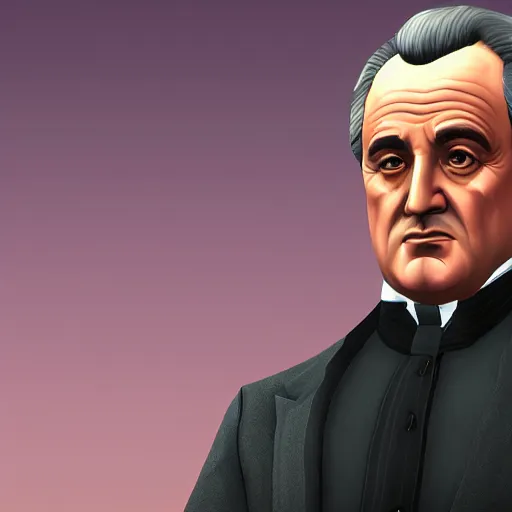Image similar to Vito Corleone in the Sims 4