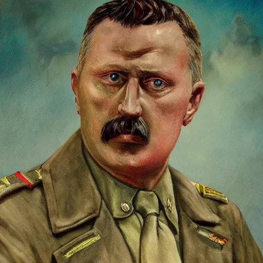 Prompt: igor ivanovich strelkov became an aggressive lovecraftian degenerate calling for total mobilization, photo - realistic, color image, 2 k, highly detailed, bodyhorror, occult art