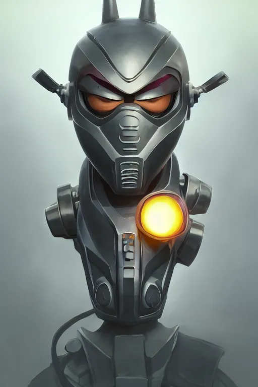 Image similar to epic mask helmet robot ninja portrait stylized as fornite style game design fanart by concept artist gervasio canda, behance hd by jesper ejsing, by rhads, makoto shinkai and lois van baarle, ilya kuvshinov, rossdraws global illumination radiating a glowing aura global illumination ray tracing hdr render in unreal engine 5