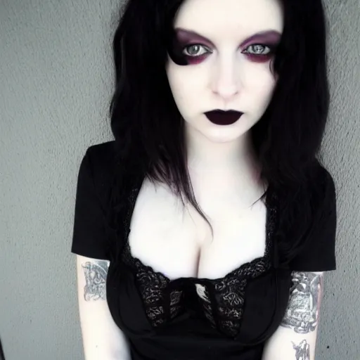 Prompt: pale goth beauty, high megapixel picture