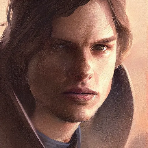 Image similar to portrait of a man by greg rutkowski, anakin skywalker, star wars expanded universe, he is about 2 0 years old, highly detailed portrait, digital painting, artstation, concept art, smooth, sharp foccus ilustration, artstation hq