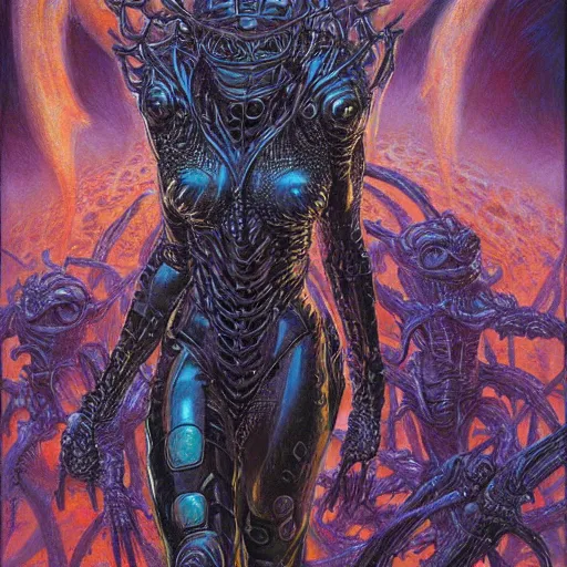 Image similar to alien queen, by donato giancola.