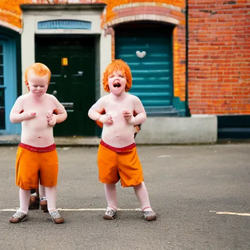 Image similar to ginger twin boys on South London street