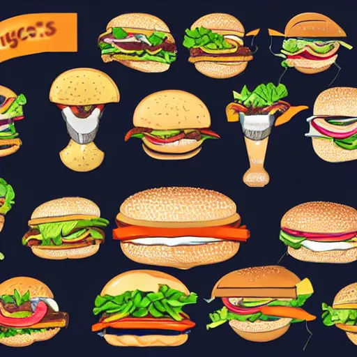 Image similar to logo for a food company, burgers