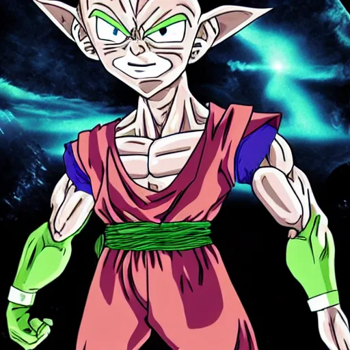 Prompt: gollum as a dragonball z character