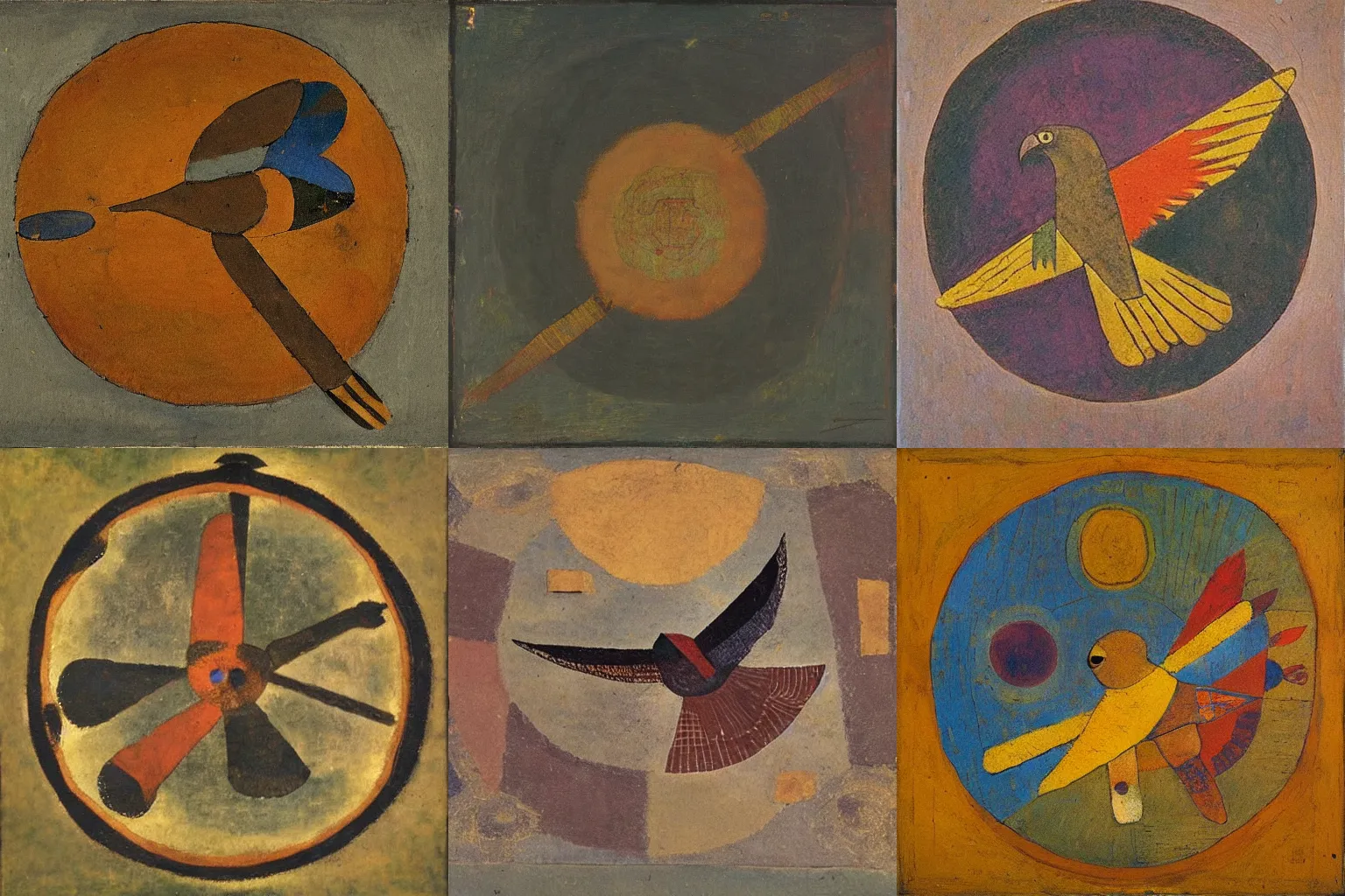 Prompt: the falcon flying in circle. painting by anthony van dyke, rembrandt and paul klee.