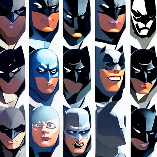 Image similar to face icon stylized minimalist batman : the animated series, loftis, cory behance hd by jesper ejsing, by rhads, makoto shinkai and lois van baarle, ilya kuvshinov, rossdraws global illumination