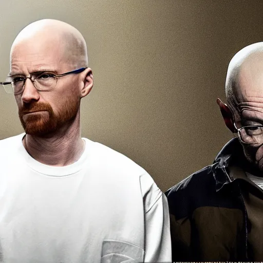Prompt: Eminem talking to Walter White, photorealistic, 1080p 4k resolution, shot on iPhone,
