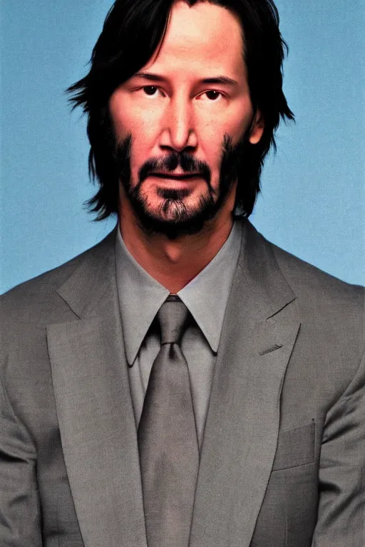 Image similar to Keanu Reeves made out of wool