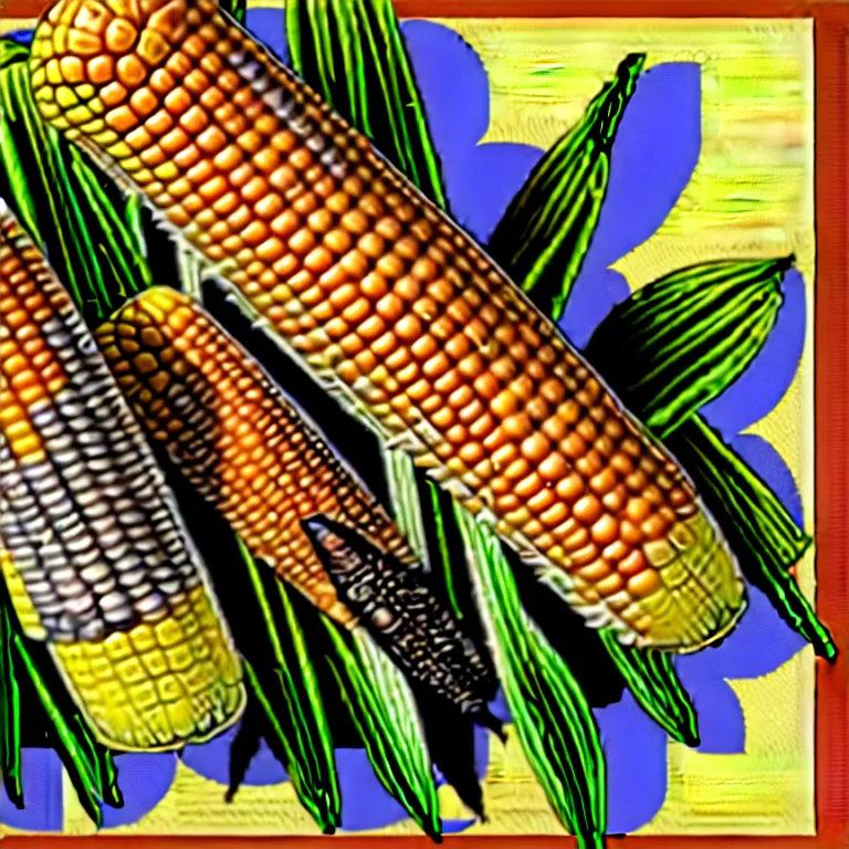 Prompt: corn in the sea vintage coutry style