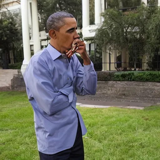 Image similar to obama smoking a blunt