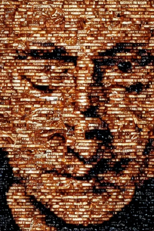 Image similar to film still of steve buscemi made out of bread in the matrix, 4 k