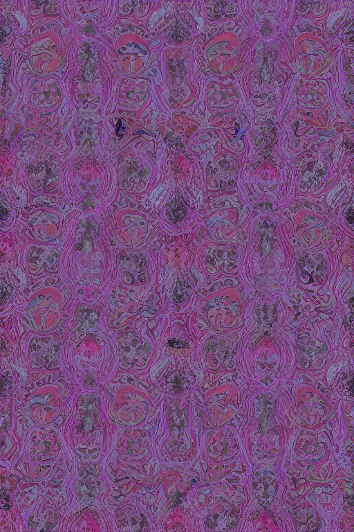 Prompt: beautiful digital matte pastel paisley pattern is an ornamental textile design using the boteh greg rutkowski artstation