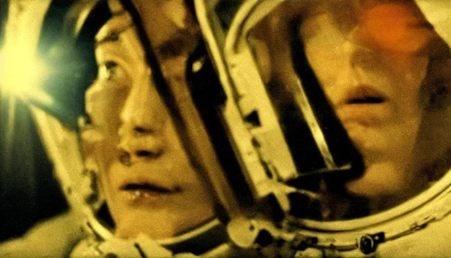 Image similar to movie still of a transcendental astronaut being, cinematic composition, cinematic light, by andrzej zulawski