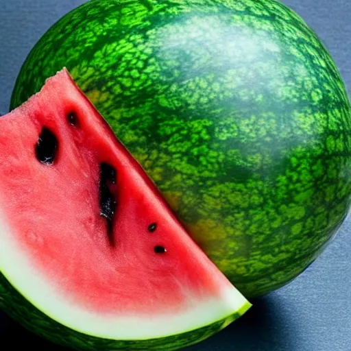 Prompt: a fresh watermelon, cross - section