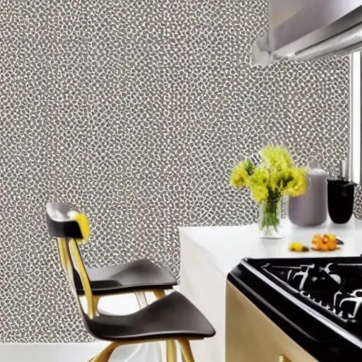 Image similar to modern kitchen wallpaper design. expensive