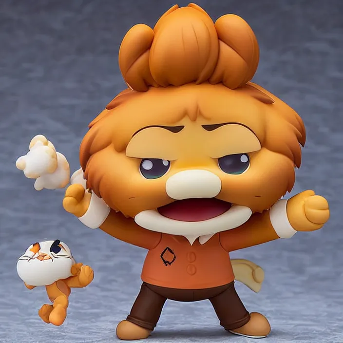 Image similar to Garfield, An anime Nendoroid of Garfield, figurine, detailed product photo