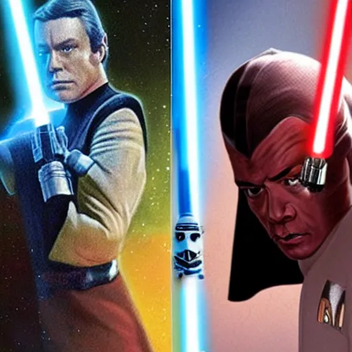 Image similar to star wars vs star trek