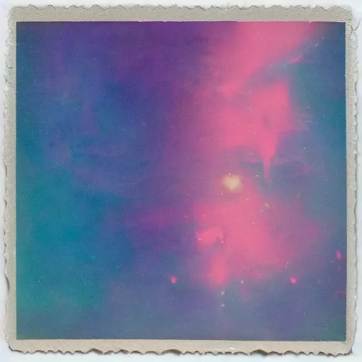 Image similar to experimental astrophotography nebula pickled dyed pickled warmed polaroid