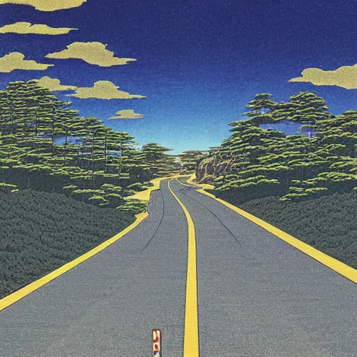 Image similar to The road to nowhere, by Hasui Kawase