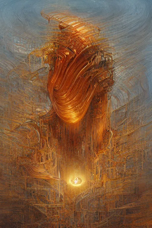 Prompt: liquid fire, light, concept art, art nouveau, peter gric, trending on artstation, volumetric lighting, cgsociety