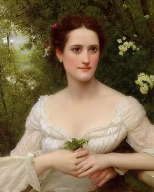 Image similar to portrait en buste of eva green vesper lynd vannessa ives by Hughes Merle, by Pierre Auguste Cot, perfectly detailed eyes, realistic fabric, abundant detail