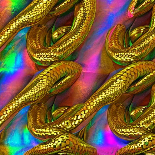 iridescent snake