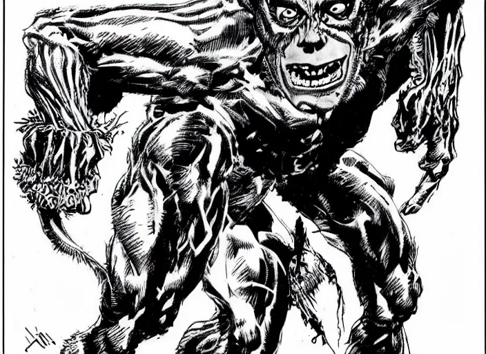 Image similar to green goblin illustration by mike ploog