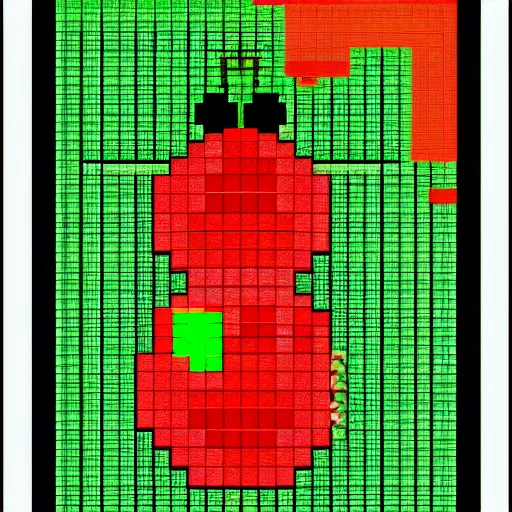 Image similar to Tomato monster, pixelart