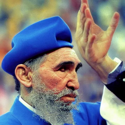Image similar to award - winning promotional close - up photograph of fidel castro wearing a tight gymnastics uniform, olympics, 8 k, 4 k, high quality, hyperdetailed