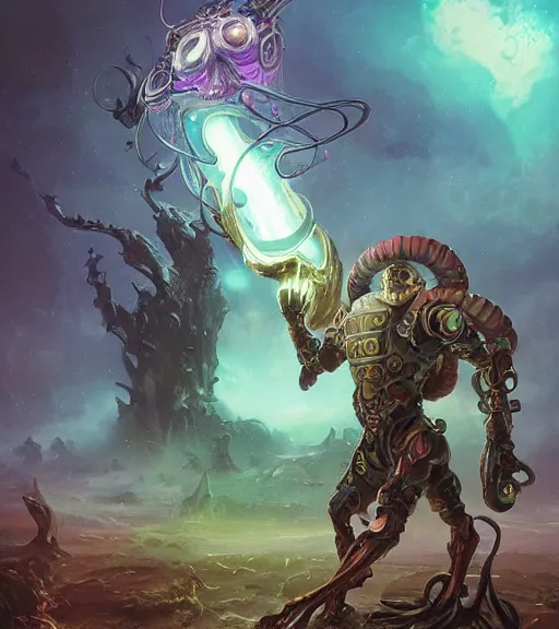 Image similar to Gigachad sigma Octopus Knight with holographic rgb spider legs, standing triumphant and proud, award winning photo, by Peter Mohrbacher